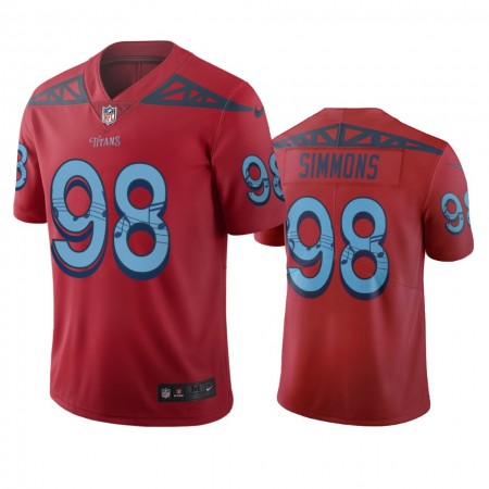 Maillot Tennessee Titans Jeffery Simmons 98 Rouge City Edition Vapor Limited - Homme Maillot Tennessee Titans Jeffery Simmons 98 Rouge City Edition Vapor Limited - Homme